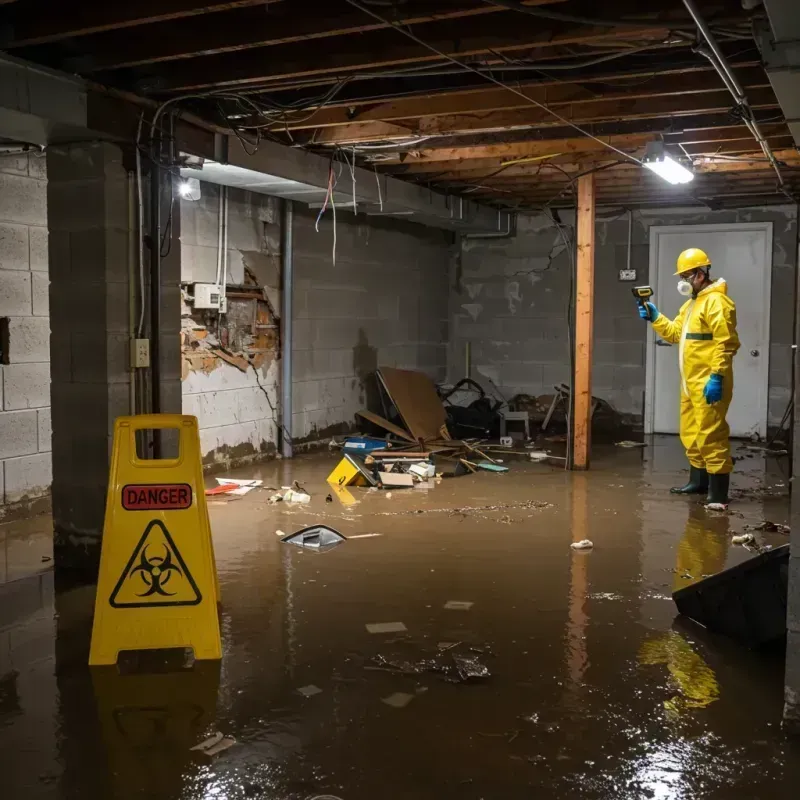 Flooded Basement Electrical Hazard in West Point, MS Property